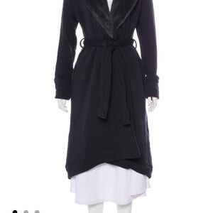UGG BLACK BELTED SHAWL NECK COZY ROBE